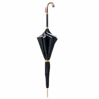 Purple butterfly handmade Italian brass Swarovski crystal umbrella close-up