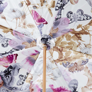Purple butterfly handmade Italian brass Swarovski gift box umbrella top