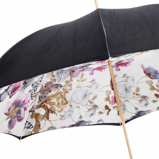 Purple butterfly handmade Italian brass Swarovski umbrella detail
