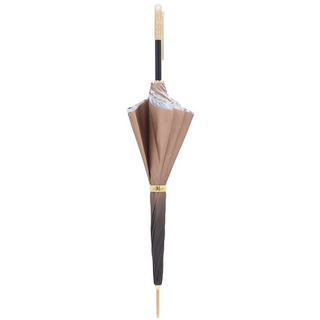 Light gold jeweled handle luxury umbrella close-up handle detail