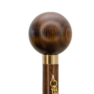 Designer wooden handle handmade Italian polyester canopy umbrella detail