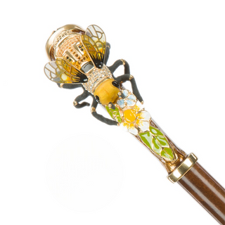 Swarovski bee luxury handmade Italian double cloth umbrella canopy