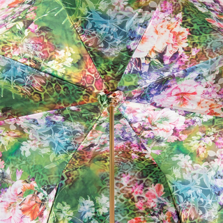 Luxury double cloth enameled brass handmade Italian gift box umbrella open