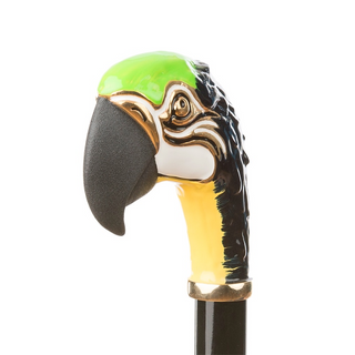 Luxury double cloth enameled brass handmade Italian umbrella top view
