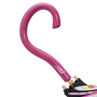 Pink handle manual handmade Italian polyester canopy umbrella canopy detail