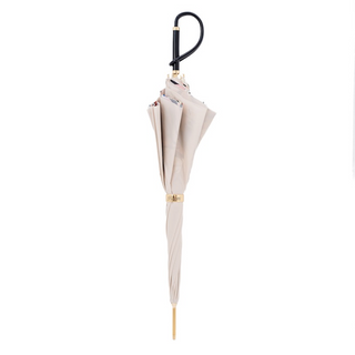 Ivory acetate handle elegant handmade Italian umbrella close-up