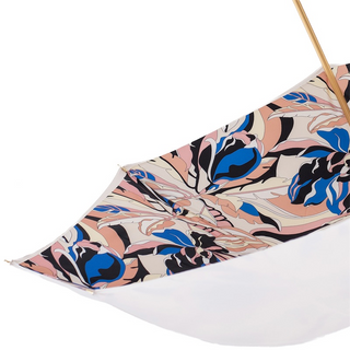 Ivory acetate handle elegant handmade Italian umbrella top view