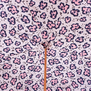 Enameled brass animalier print handmade Italian umbrella open canopy