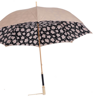 Macchioline spotted design acetate handle manual handmade Italian umbrella side