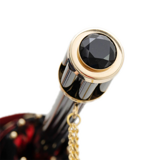 Elegant handmade Italian manual acetate handle umbrella detail