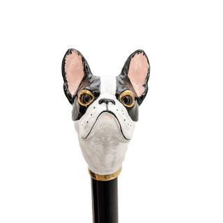 French bulldog enameled brass luxury handmade Italian umbrella canopy