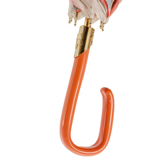 Classic ivory orange luxury Italian women's umbrella canopy detail