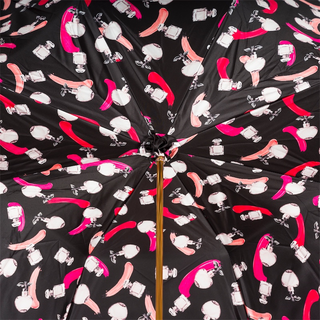 Luxury handmade Italian double cloth acetate umbrella open canopy