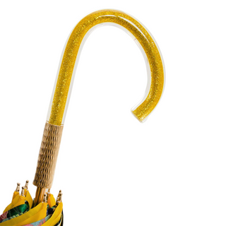 Yellow canopy Italian classic polyester acetate handle umbrella canopy