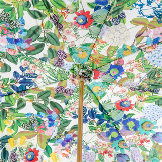 Luxury calla flower handmade Italian brass umbrella open canopy