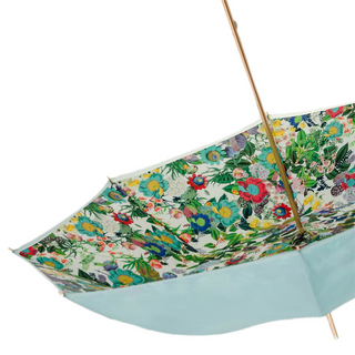 Luxury calla flower handmade Italian brass umbrella top view