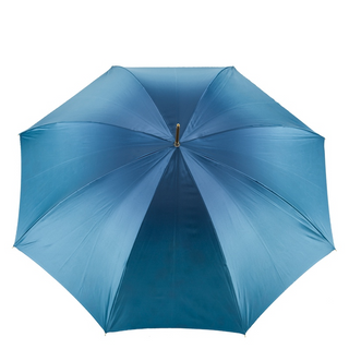 Handmade Italian floral rain umbrella wooden handle top view