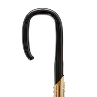 Double cloth floral handmade Italian acetate handle umbrella open