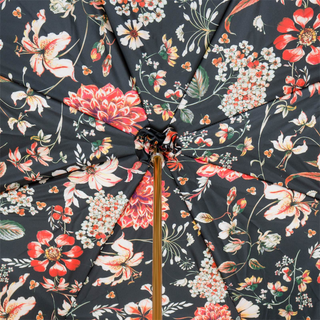 Double cloth floral handmade Italian acetate handle umbrella top