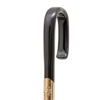 Double cloth floral handmade Italian acetate handle umbrella canopy