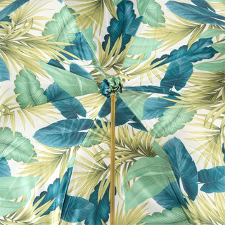 Designer tropical handmade Italian double cloth acetate umbrella top