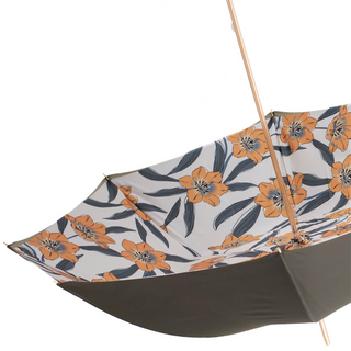Yellow flower Italian luxury women's umbrella top view
