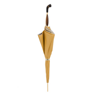 Vintage wooden handle Swarovski crystal handmade Italian umbrella close-up