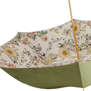 Luxury squirrel handmade Italian enameled brass umbrella detail