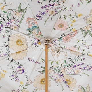 Luxury squirrel handmade Italian enameled brass umbrella top view