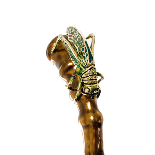 Enameled brass luxury handmade Italian manual umbrella canopy detail
