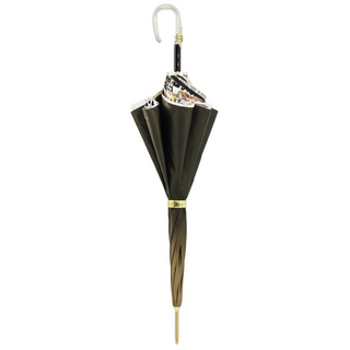 Handmade autumn Italian manual acetate handle umbrella close-up