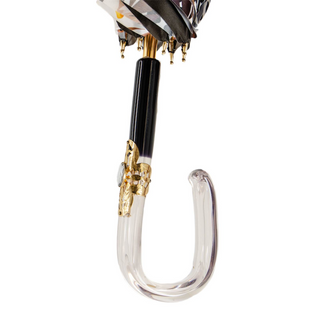 Handmade autumn Italian manual acetate handle umbrella open