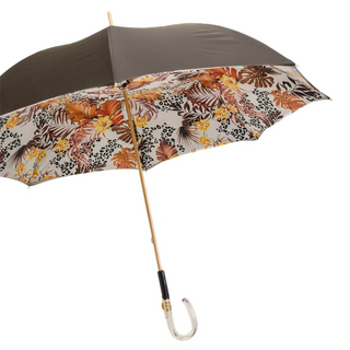 Handmade autumn Italian manual acetate handle rain umbrella side