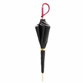 Handcrafted flower Italian luxury comfortable grip umbrella close-up