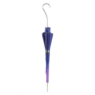 Purple dahlia luxury women's umbrella brass handle close-up
