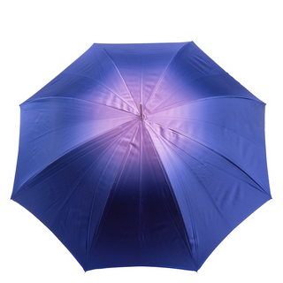 Purple dahlia double cloth women's umbrella brass handle top view