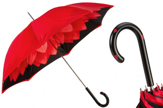 Designer ladybug double cloth wooden handle gift box umbrella front