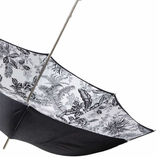 Black canopy designer handmade Italian acetate gift box umbrella top