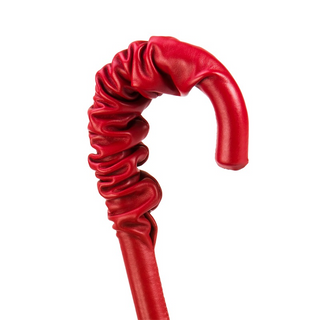 Red leopard double cloth luxury women's umbrella canopy detail