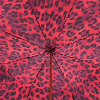 Red leopard double cloth luxury women's umbrella open canopy