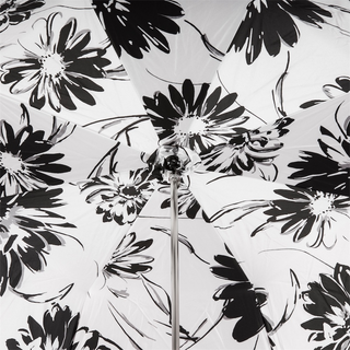 Modern black sunflower double cloth acetate handle umbrella open