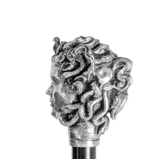 Luxury handmade Italian brass handle premium umbrella handle close-up