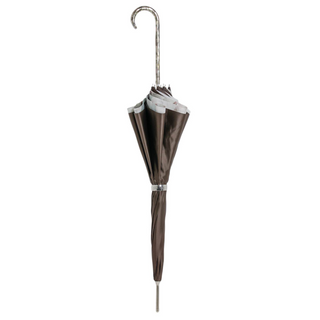 Mother of pearl handmade Italian luxury manual umbrella close-up