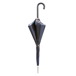Jeans and flowers leather handle luxury women's umbrella close-up handle detail