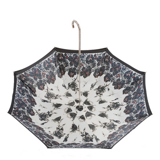 Italian jeweled brass handcrafted women luxury umbrella top view