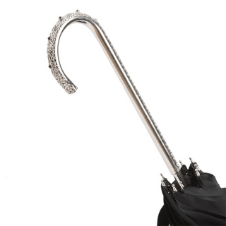 Italian jeweled brass handcrafted women luxury umbrella canopy detail