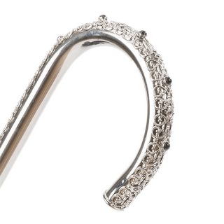 Italian jeweled brass handcrafted women luxury umbrella detail