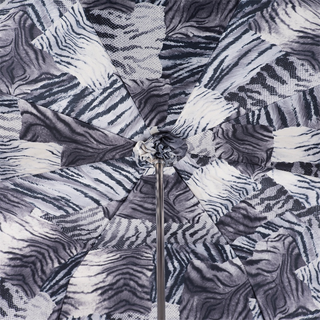 Animalier black white print luxury Italian women's umbrella top view