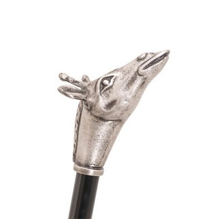 Vintage giraffe aluminum handle handmade Italian umbrella back view