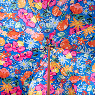 Orange floral handmade Italian designer acetate gift box umbrella top